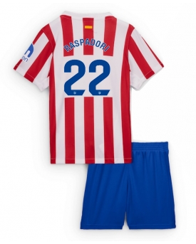 Atletico Madrid Giacomo Raspadori #22 Maglia Gara Casa Repliche 2025-26 Bambino Maniche Corte